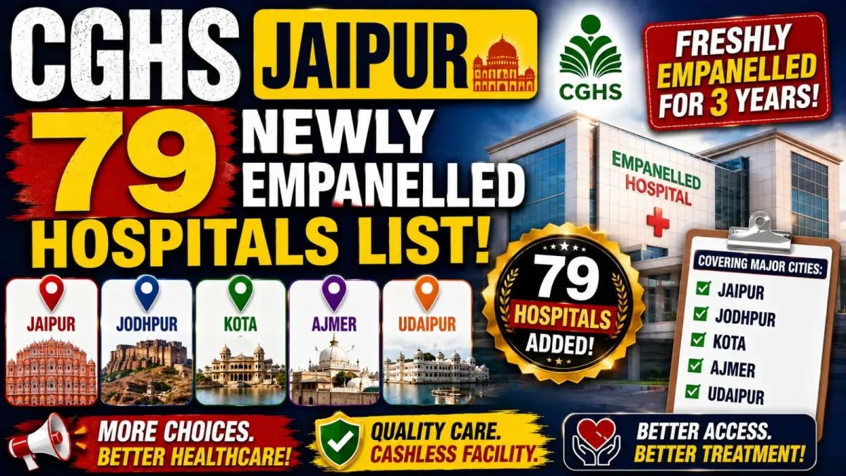 CGHS Jaipur: 79 Newly Empanelled Hospitals List