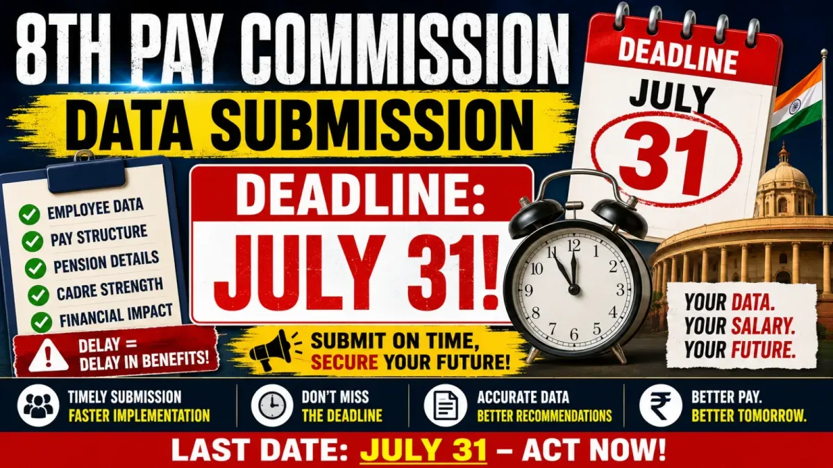 8th Pay Commission Data Submission Deadline: July 31