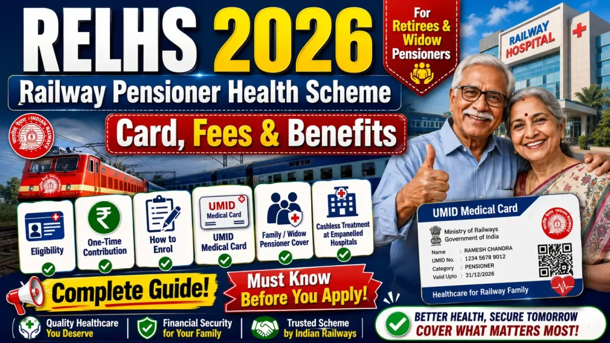 RELHS 2026: Railway Pensioner Health Scheme, Card & Fees