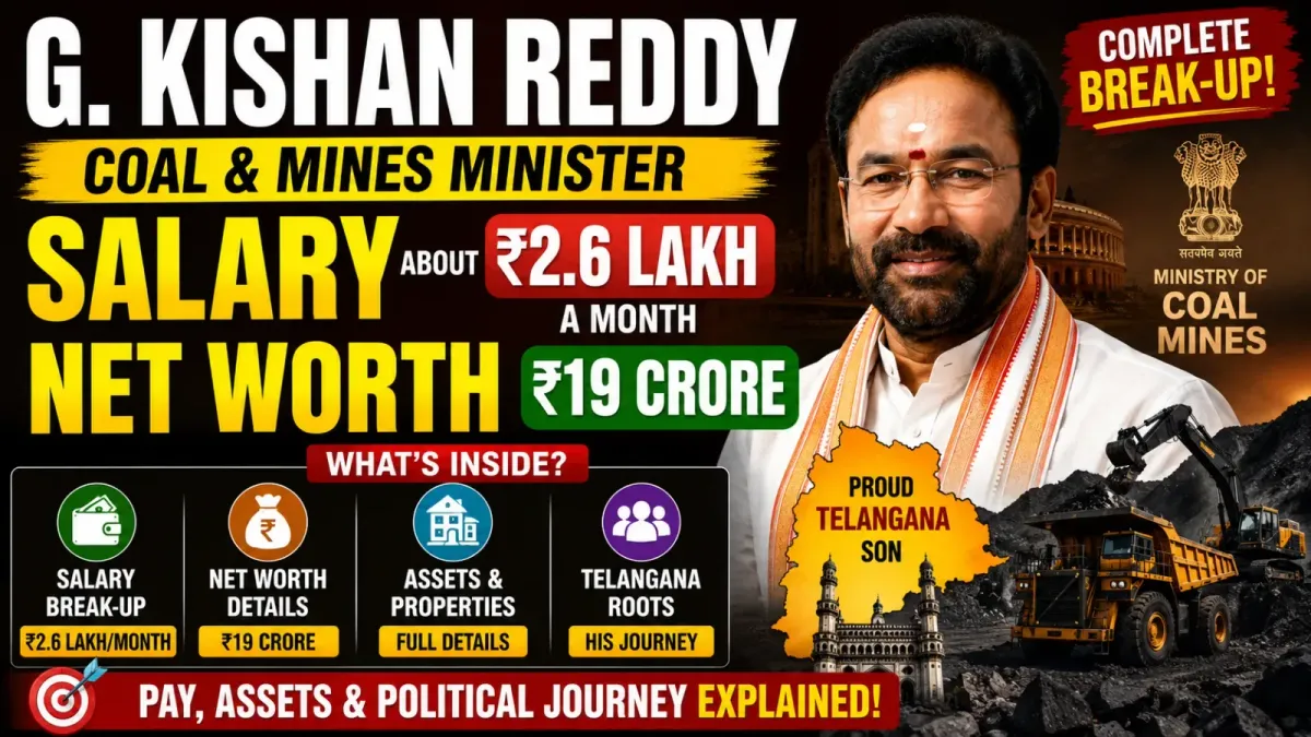 G. Kishan Reddy Salary & Net Worth 2026