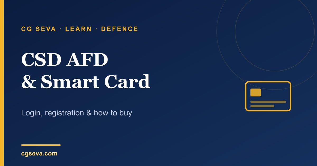 CSD AFD Online Portal & Smart Card: Login, Registration and How to Buy