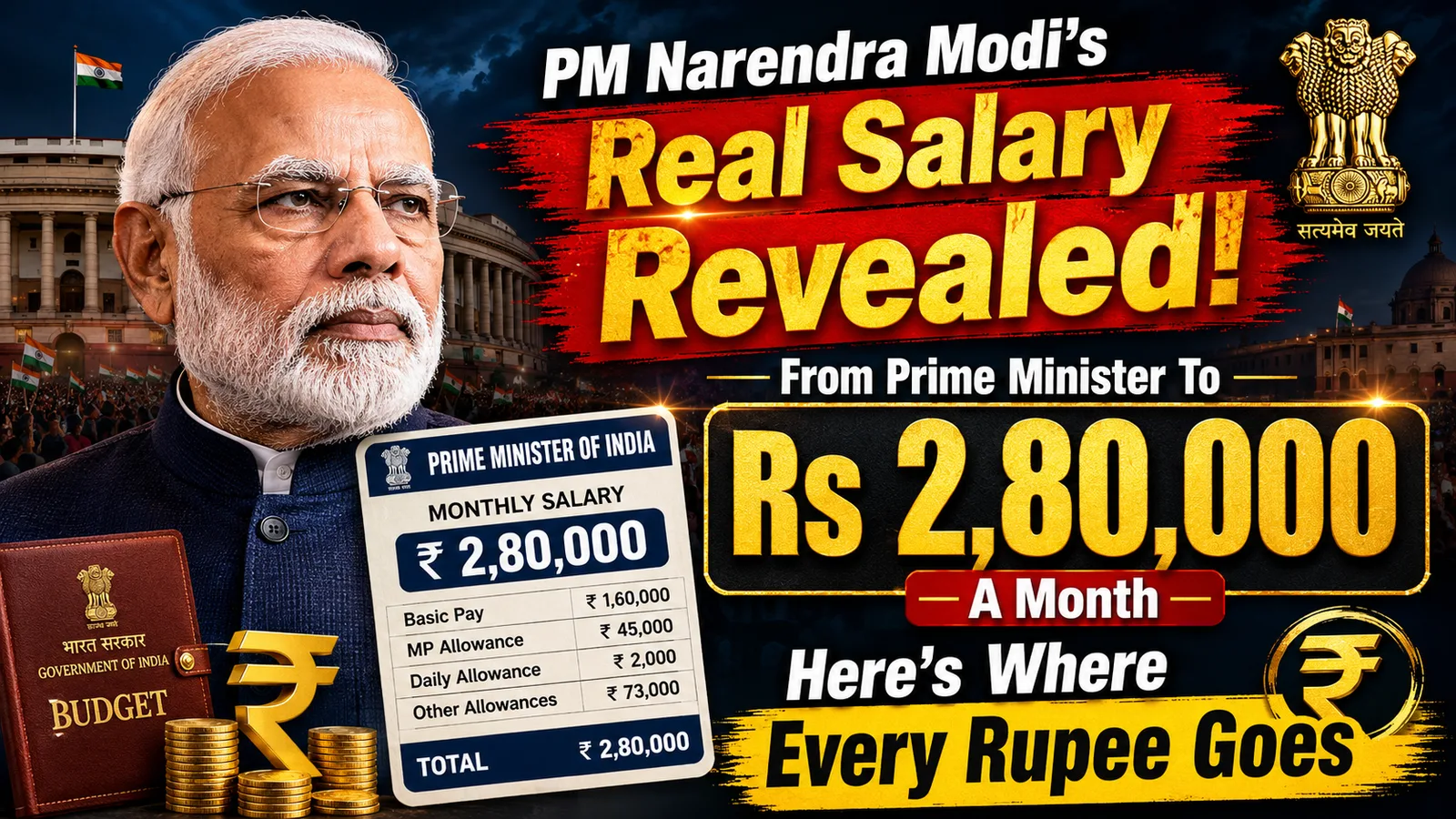 Narendra Modi Salary 2026: How Much India's Prime Minister Earns — and Why It's Less Than a CM